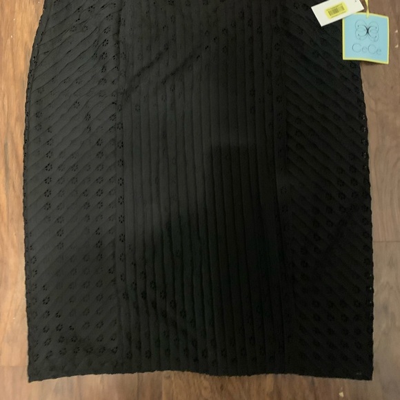 CeCe Black Jacquard Pencil Skirt XL NWT - Picture 4 of 8